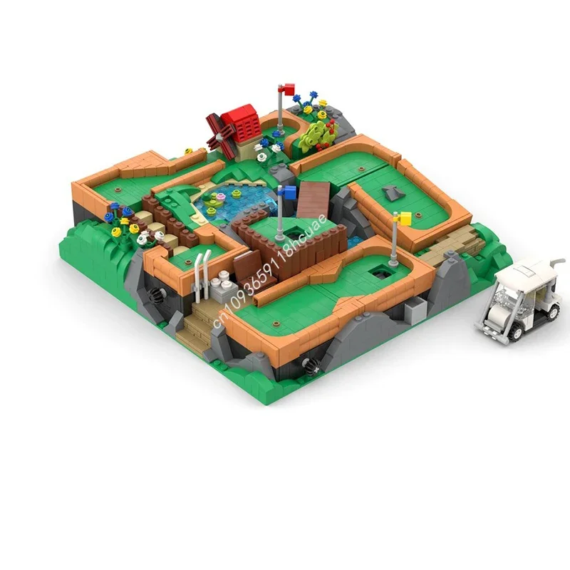 

1572pcs MOC Working Mini Golf Course Building Blocks Toy To Develop Patience And Concentration Festival Toy Gift