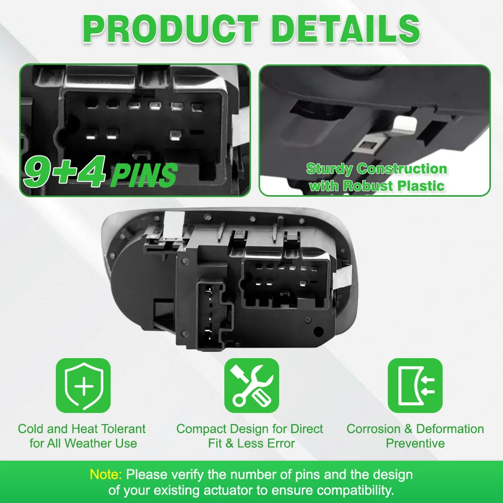 أسود 9 و 4 دبابيس لفورد F-150 2000-2003 لفورد إكسبيديشن 2000-2002 DS-1367 المصباح التبديل YL3Z11654BAB