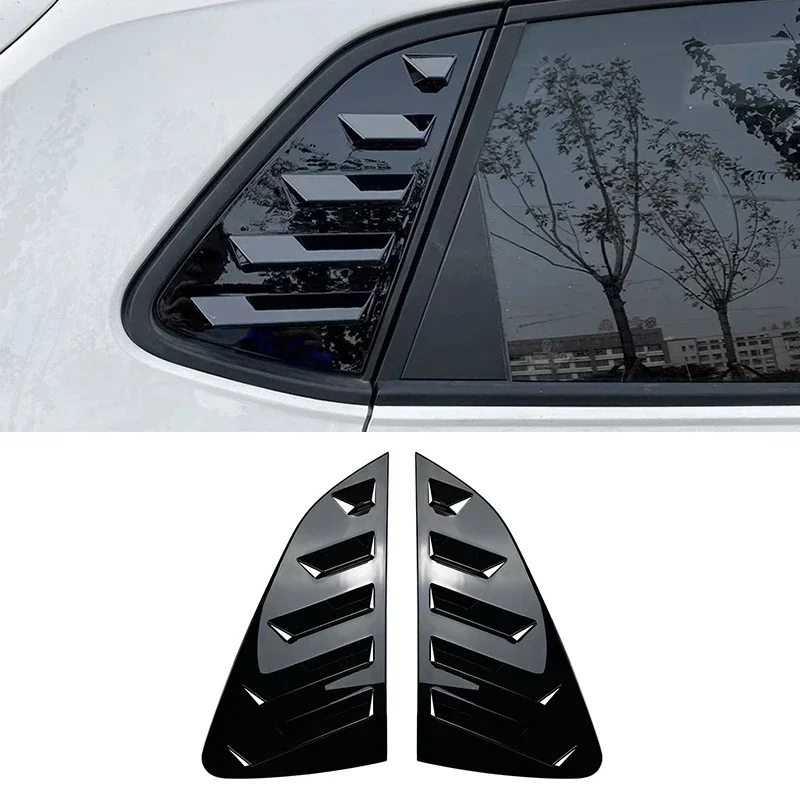 

New! Car Rear Window Shutter Cover Trim For Volkswagen Polo MK6 2018+ Glossy black/Carbon Fiber look