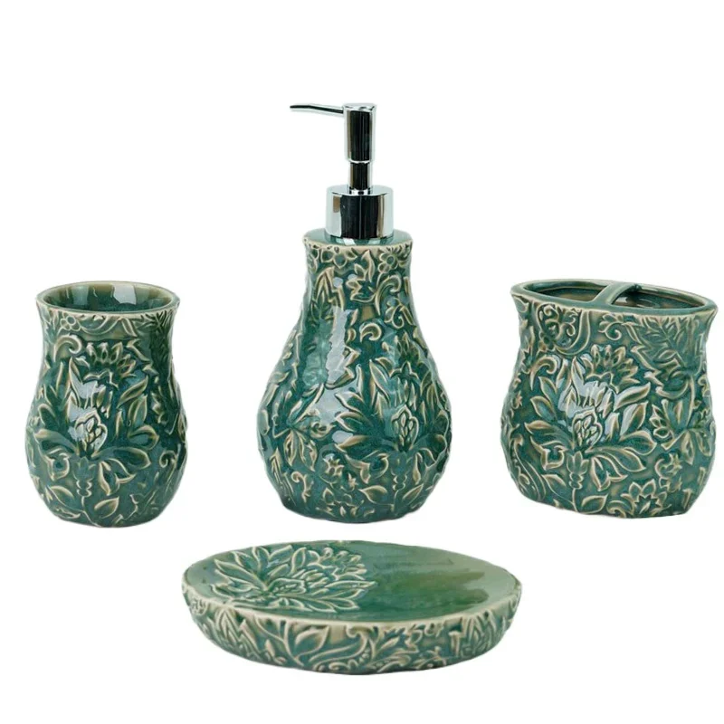 

Ceramic bathroom supplies, bathroom accessories set, simple modern design bathroom set