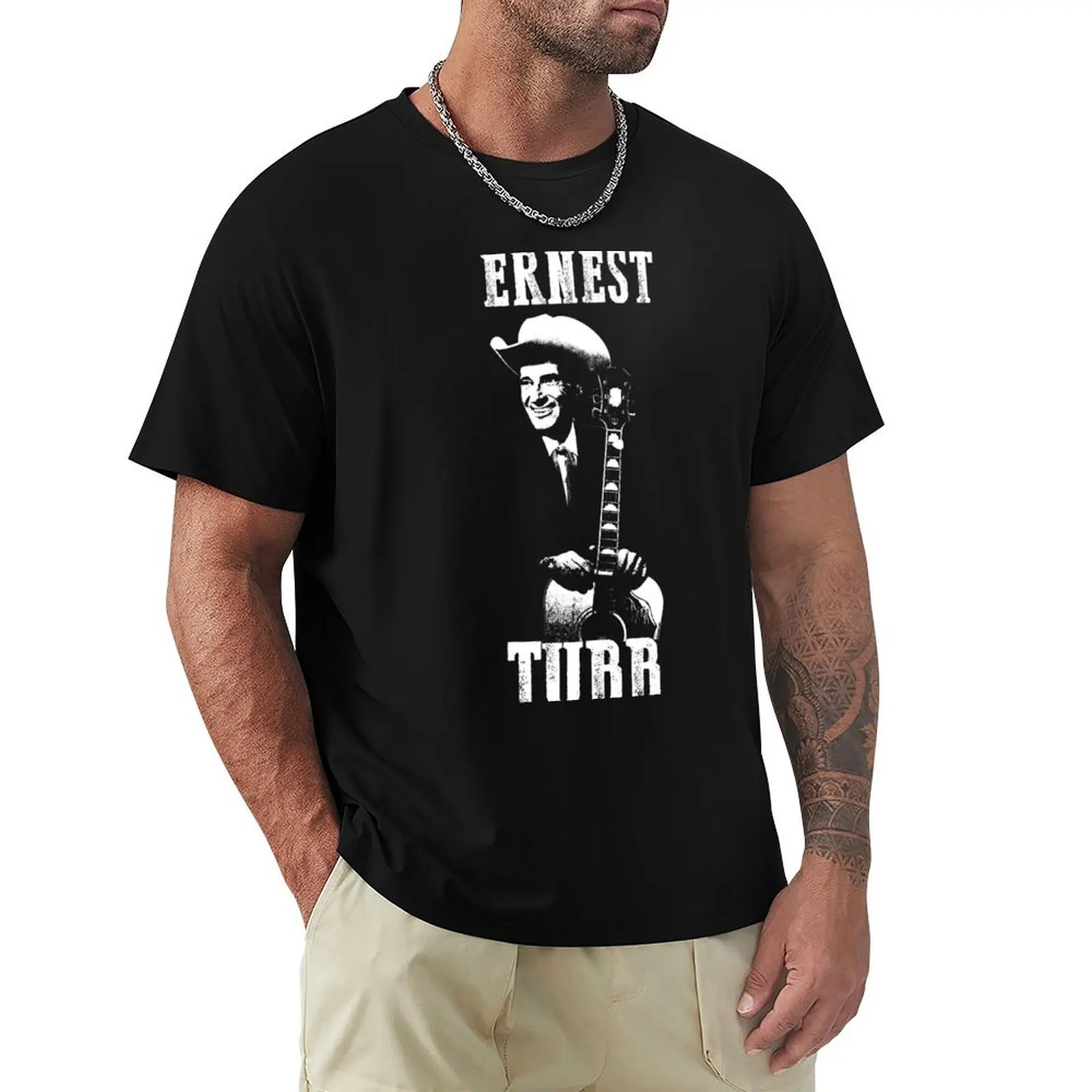 

Футболка Ernest Tubb - The White Stencil-1, базовая модель с круглым вырезом и короткими рукавами