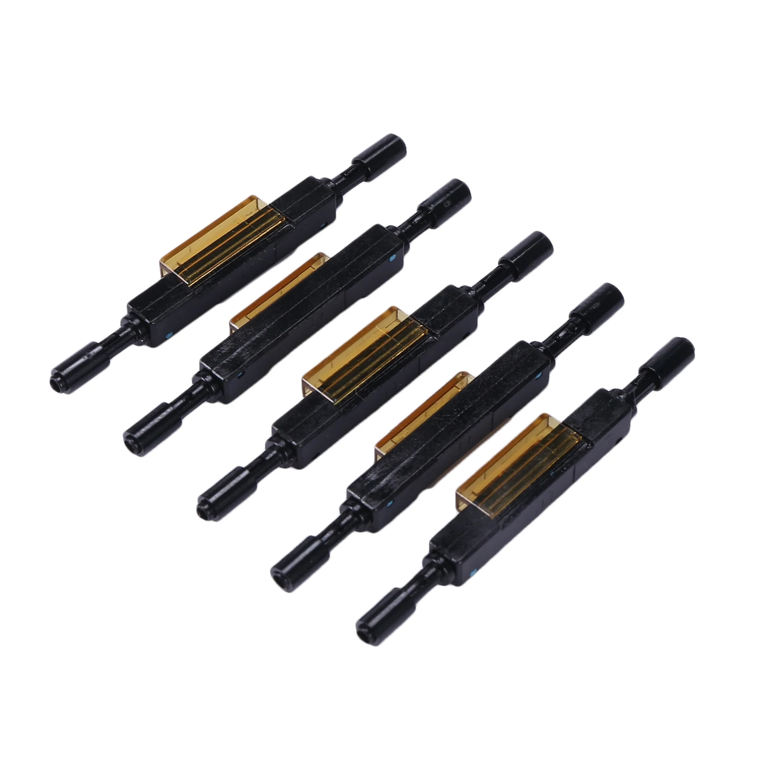 5ชิ้นขั้วต่อใยแก้วนำแสงแบบเร็วหัวต่อใยแก้วนำแสง L925B หัวต่อคอมพิวเตอร์ใยแก้วนำแสงประกบเชิงกลสำหรับสายเคเบิลแบบปล่อย