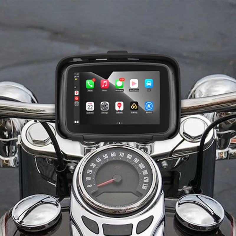 

7 inch Carplay Motorcycle GPS For Motorcycle Navigation Waterproof Display Car Play Wireless Android Auto IPX7 Screen locomotive