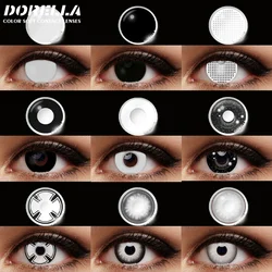 D'ORELLA 1Pair Cosplay Color Contact Lenses for Eyes Anime Eye Lenses White Black Lenses Contact Lenses Cosmetic Color Lens Eyes
