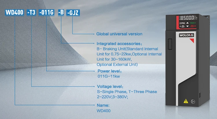 High Quality 4KW VFD Vector Control Three-phase 380V~480V 10A Of 485 Communication