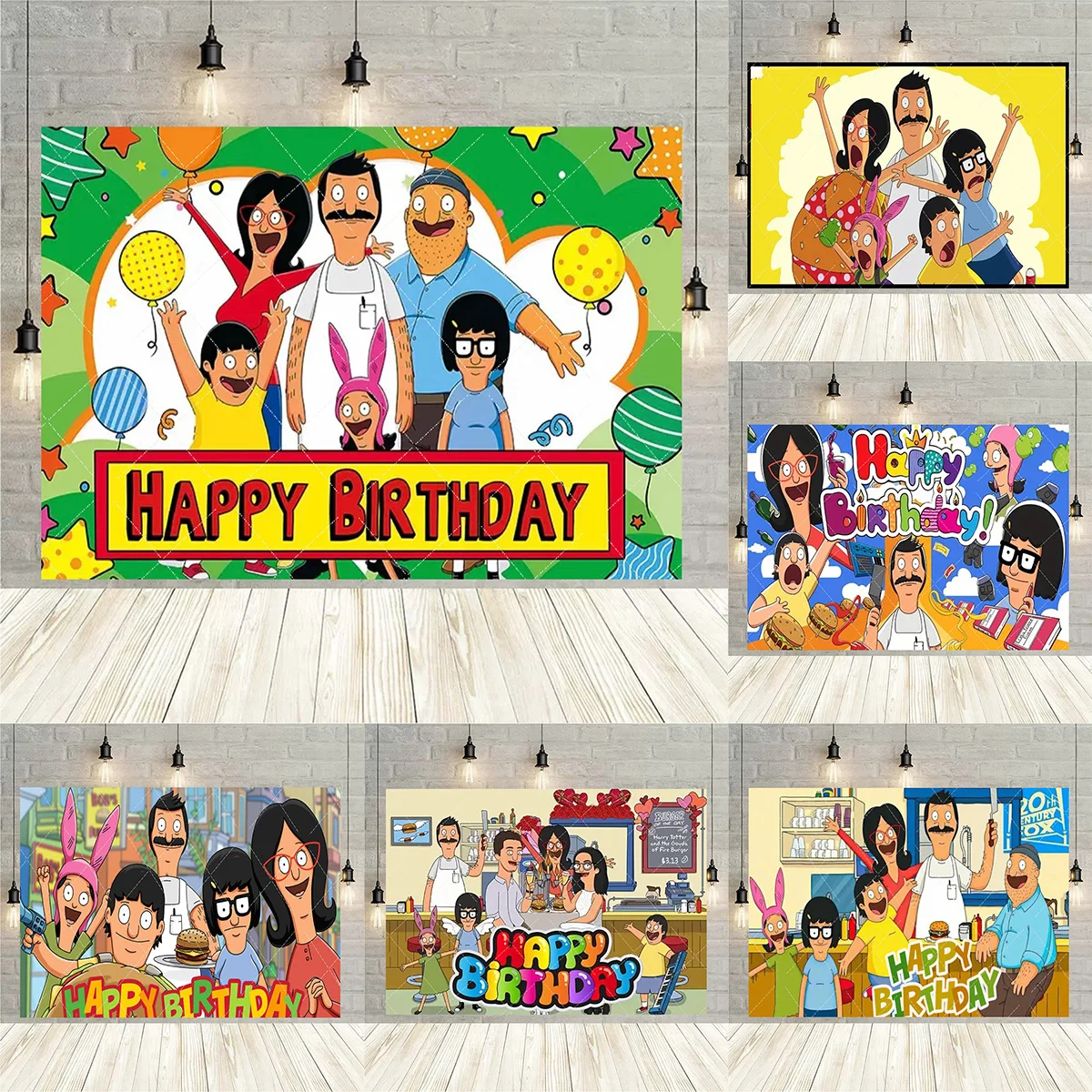 

The Bobs Burgers Movie Theme Birthday Party Decor Backdrop Birthday Party Cake Table Room Restaurant Decor Banner Party Supplies