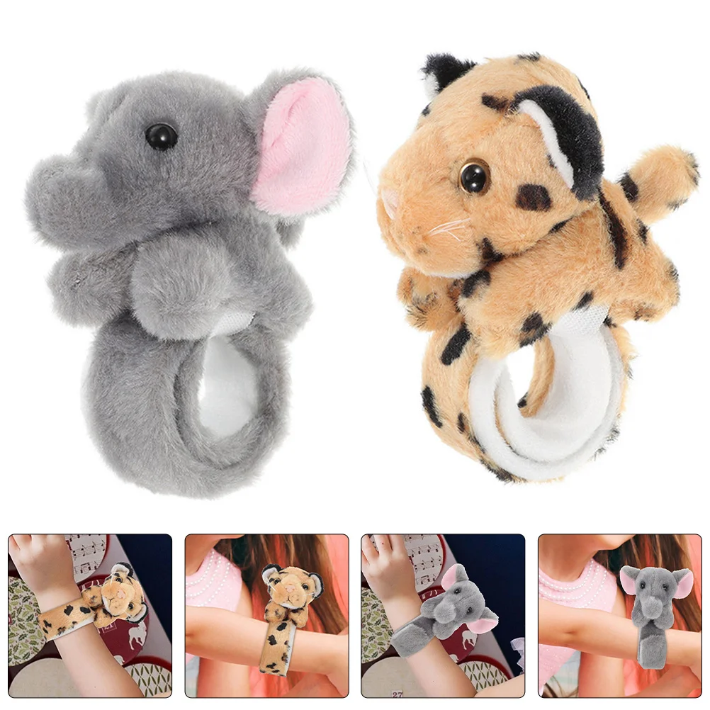 

2Pcs Cartoon Animal Slap Bracelets Durable Wristband Cute Style Party Favor Decoration Supplies Slap Bracelet