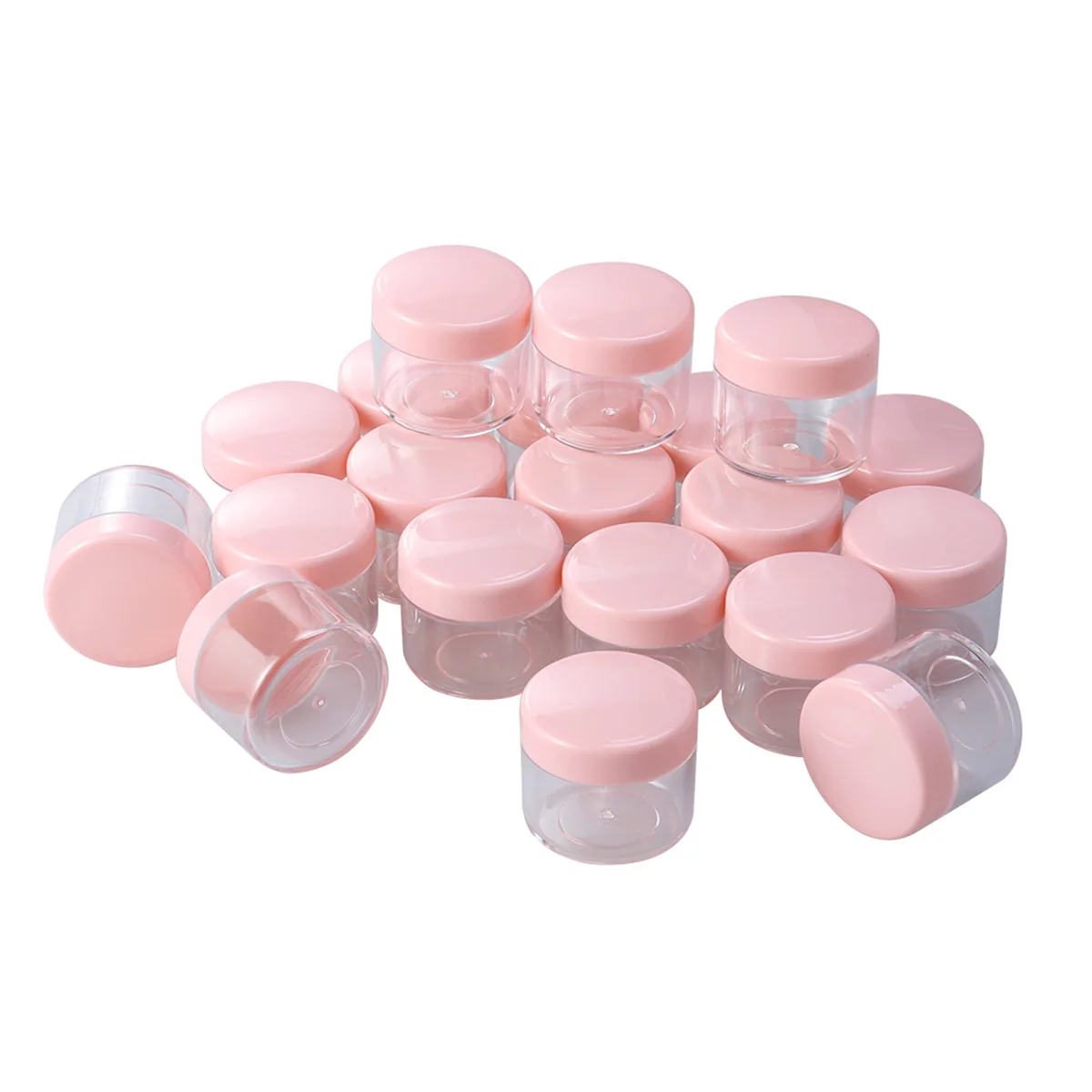 20 Pcs Cream Empty Jar Makeup Pot Container Travel Containers Small Bottles Multicolor