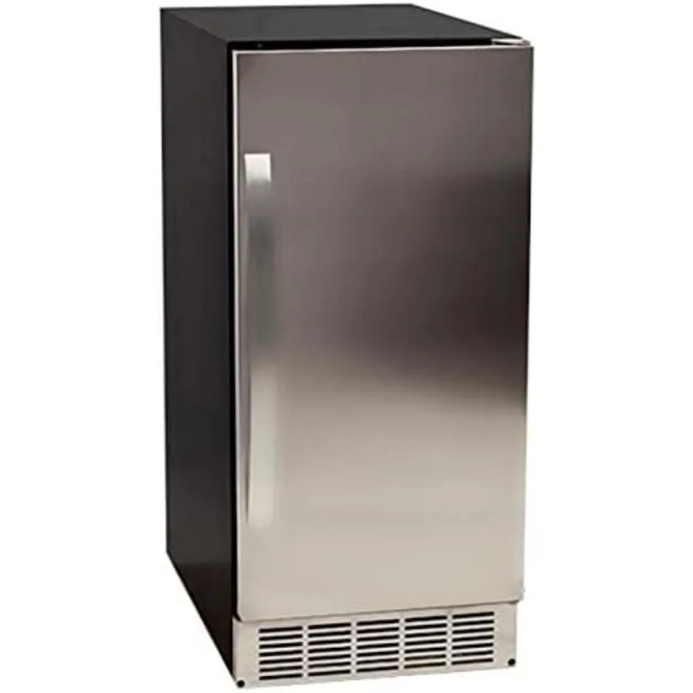 50 lb. 15 Inch Wide Undercounter Clear Ice Maker with Drain Pump