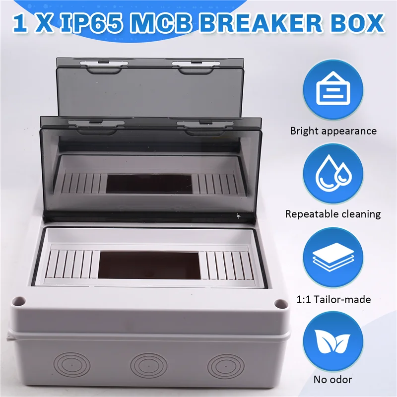 

ABAE-HT-24Way IP65 Водонепроницаемая наружная электрическая распределительная коробка - пластиковый распределитель 24WAY для автоматического выключателя