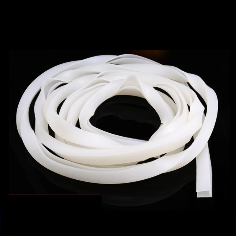 Silicone Rubber U Shape Sealing Strips White Gasket Window Car Door Shower Frameless Glass Edge Weatherstrip Soft Protect Strip