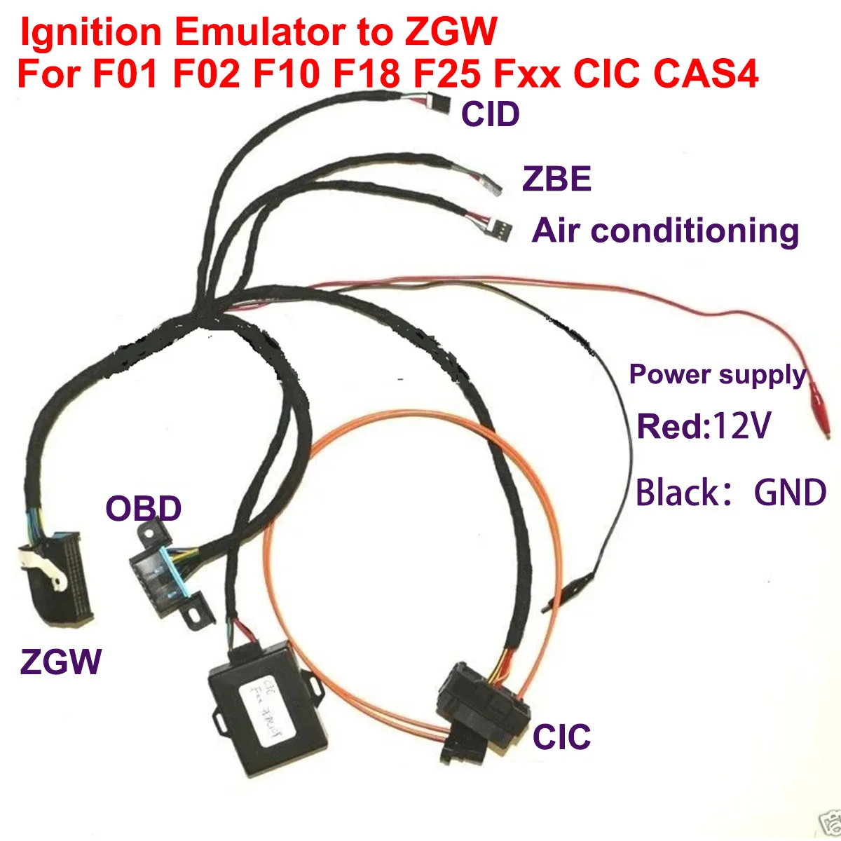Emulador de encendido a ZGW para BMW F01 F02 F10 F18 F25 Fxx CIC CAS4 Host de navegación encendido