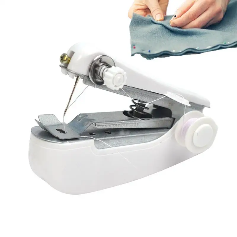 

Домашняя ручная портативная мини-ручная швейная машина, карманная уличная дорожная оцинкованная маленькая швейная машина для деловой поездки, дома