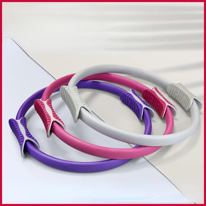 Women Pilates Circles Yoga Dual Grip Circle Ring Fitness Yoga Pilates Ring  Sports Exercise Home Workout Resistance Equipment