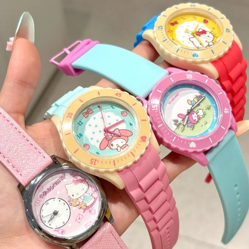 

Genuine Sanrio Spring Wild Letter Series Watch Blind Box Hello Kitty Cinnamoroll Cute Cartoon Wristwatch Practical Gift Kawaii