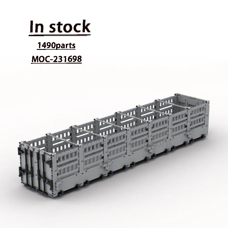 MOC-231698 شاحنة بضائع سياج النقل اللبنات نموذج 1490 PartsMOC الإبداعية بنين أطفال عيد ميلاد اللبنات لعبة الهدايا