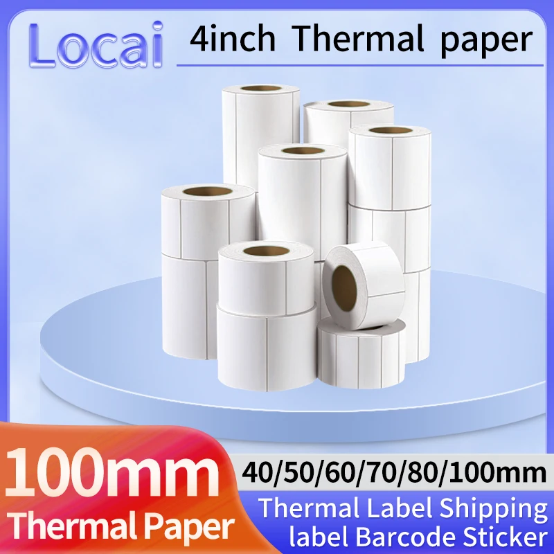 

Thermal Label Paper 150*100mm 100*100mm 40mm 50mm 60mm 70mm 80mm 90mm 110mm Thermal Paper