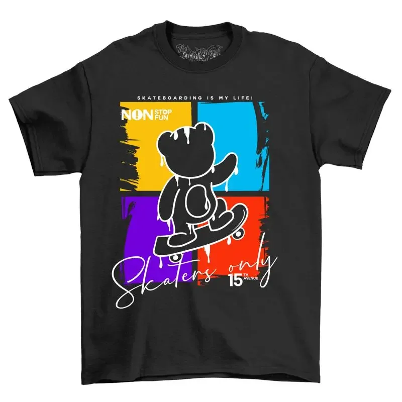 Bearstreet1 32 Skateboarding Teddy Bear T Shirt Funny and Adorable Des