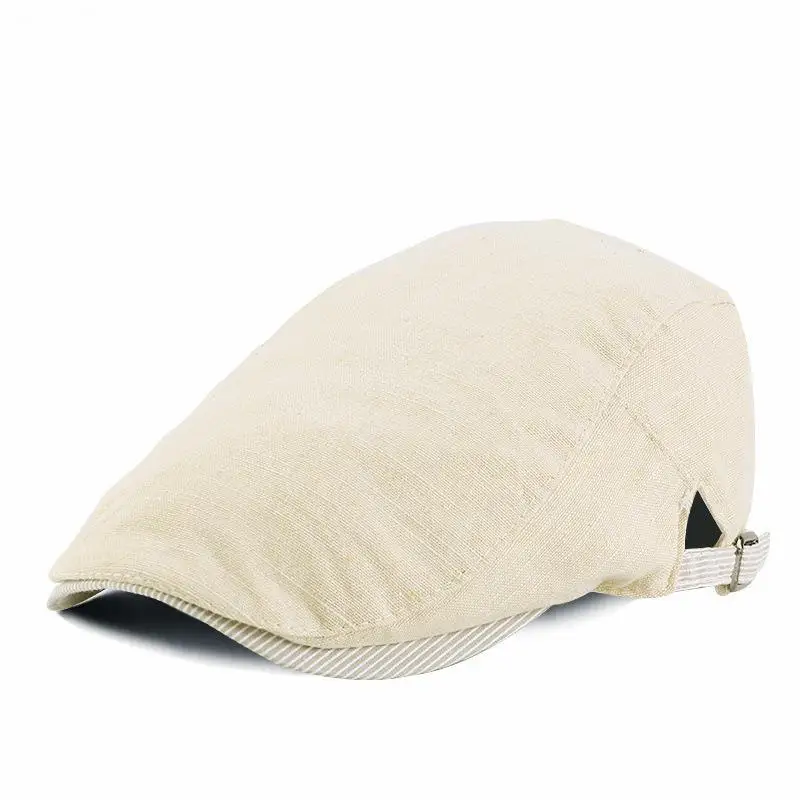 Spring/Summer Breathable Lightweight Double Button Adjustable Beret peaked cap Painter Hat