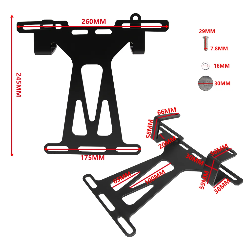 Black Rear Tailstock for KAWASAKI Vulcan S 650 Motorcycle Accessories Side Box Luggage Case Rack Shelves Holder Carrier System