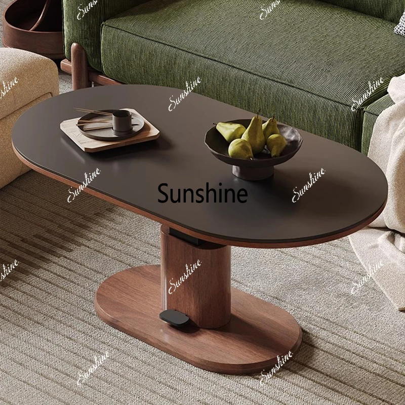 

Wooden Decoration Coffee Table Mechanism Adjustable Standing Side Table Aesthetic Mesa Auxiliar Lounge Suite Furniture