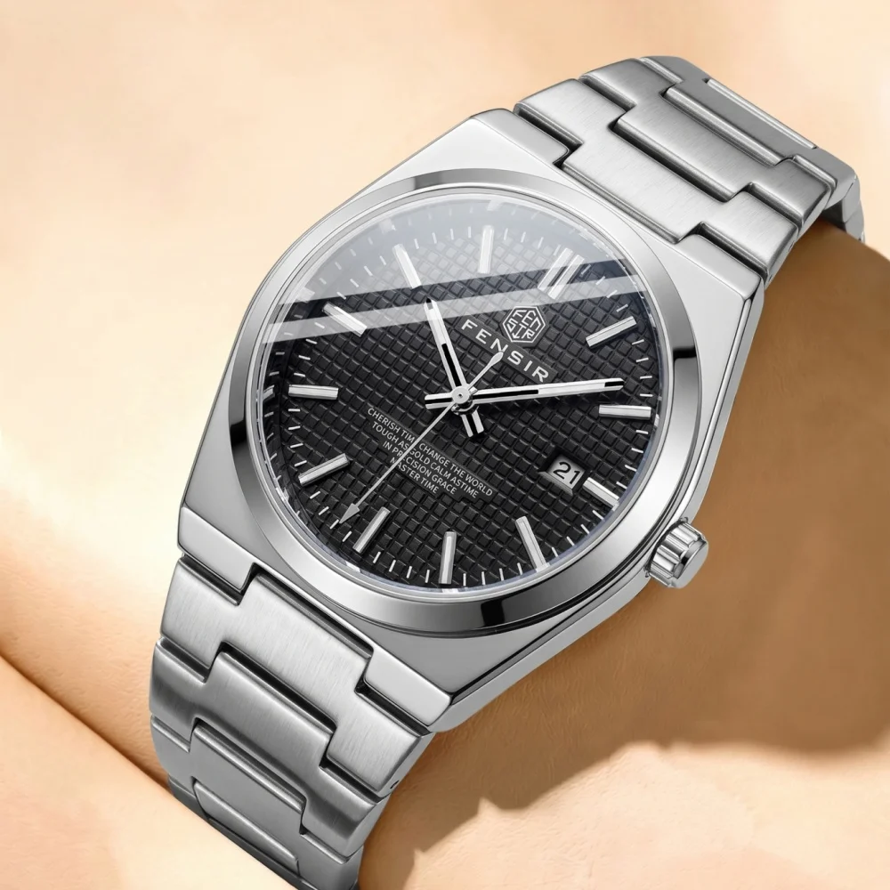 

Light Luxury Men's Quartz Watch, Stainless Steel Strap with Mesh Dial, Luminous Calendar, Waterproof Business Wristwatch, Light Luxury Minimalist Commuter Watch for Men, Versatile for Students and Workplace, Gift-Giving Men's Watch