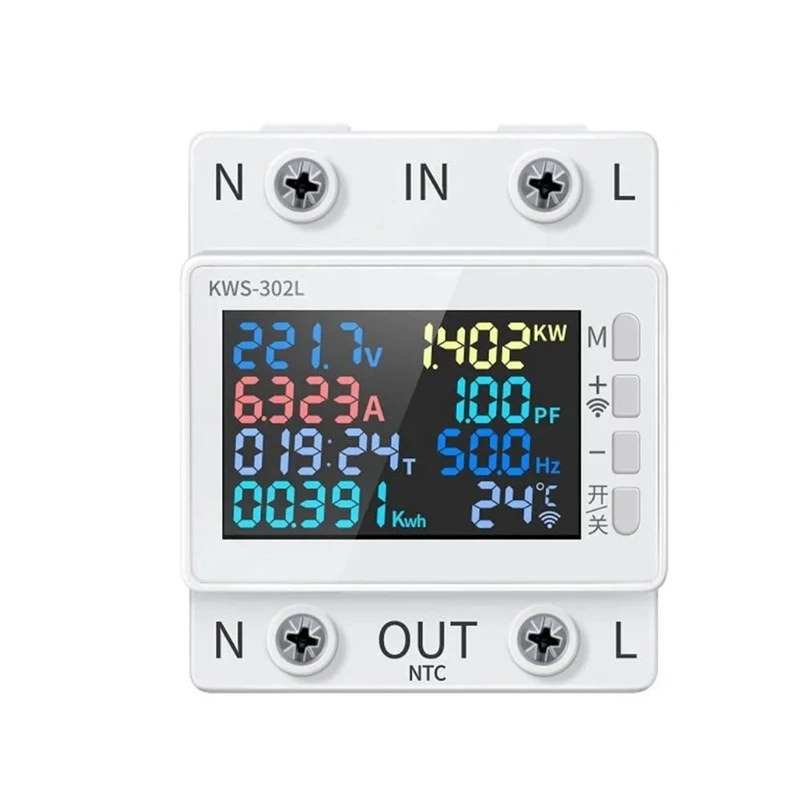 Digital Energy Meter Tester Electricity Usage Monitor AC 170V-270V Power Voltmeter Voltage Amps Watt Kwh Meter Easy To Use