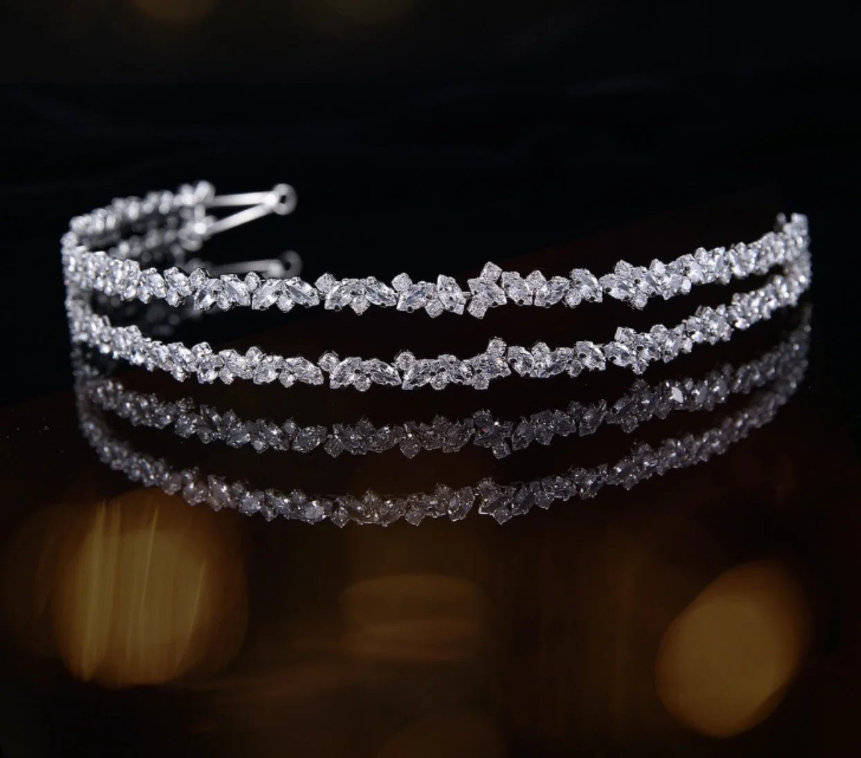 

Роскошная свадебная тиара-ободок для волос, украшение для волос с цирконием, свадебный ободок для женщин, для вечеринок, выпускных, свадебных украшений, головной убор