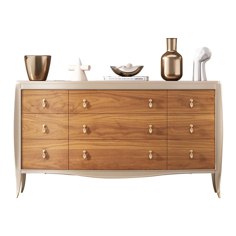 

Американский шкаф для хранения вещей в спальне из цельного дерева, светильник, роскошный высококачественный шкаф с выдвижным ящиком большой емкости