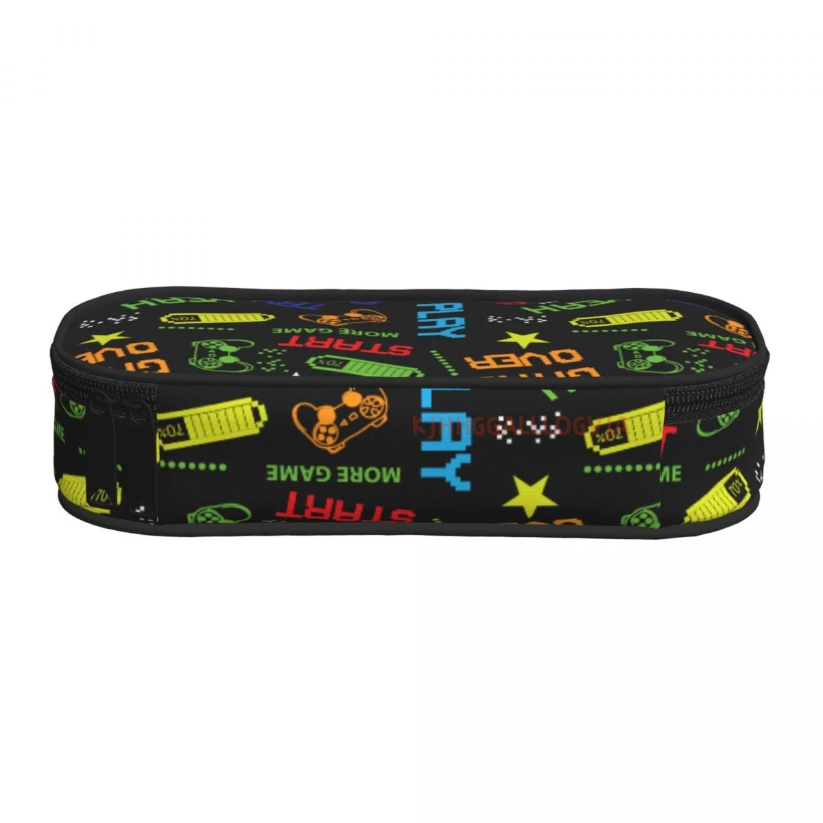 Colorful Joystick Game Pencil Bag for Primary School Students, Canvas Stationery Bag, Large Capacity