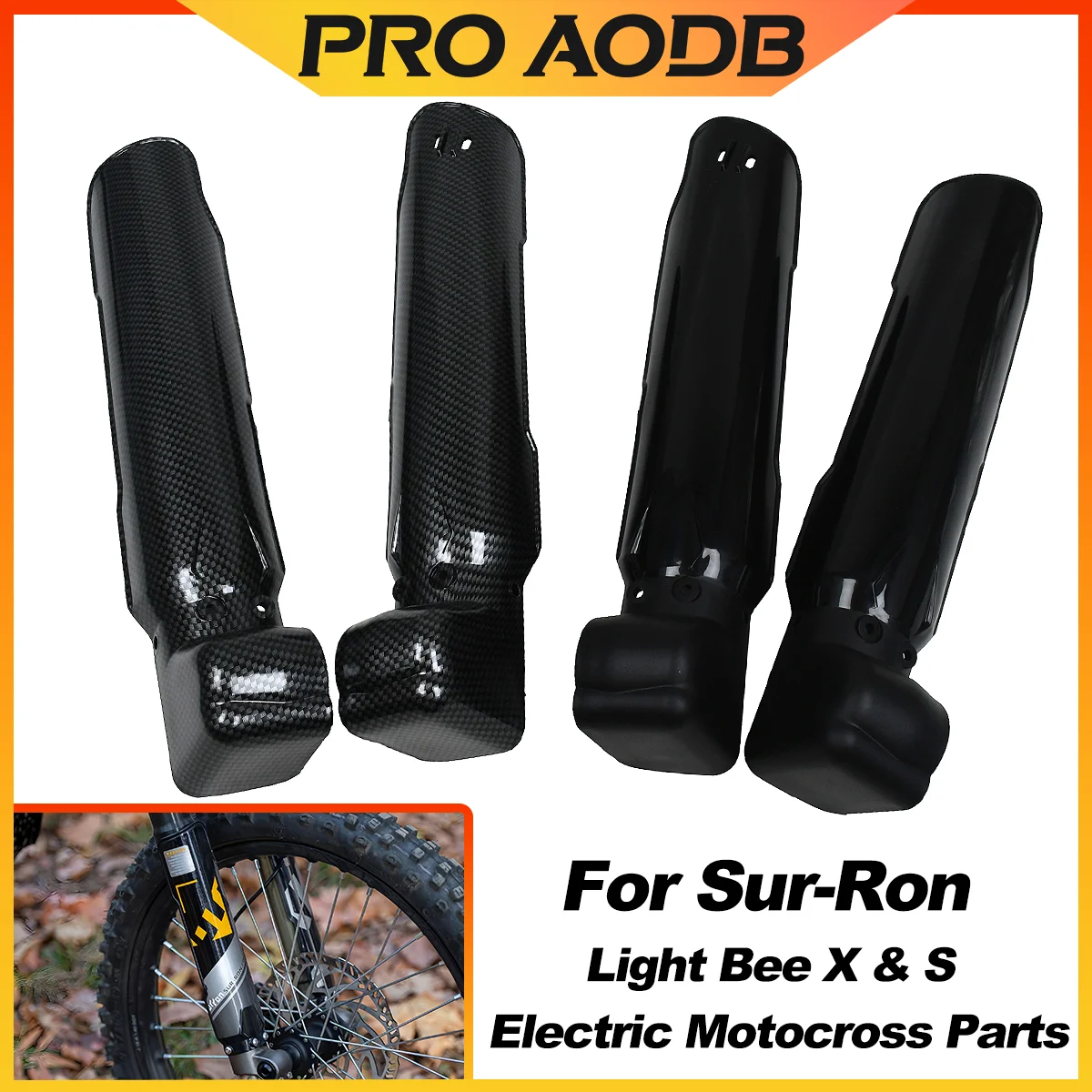 For Surron Electric Motorcycle Vehicle Front Fork Guard  For Sur-Ron Light Bee X & S Shock Absorber Cover Wheel Axle Protection