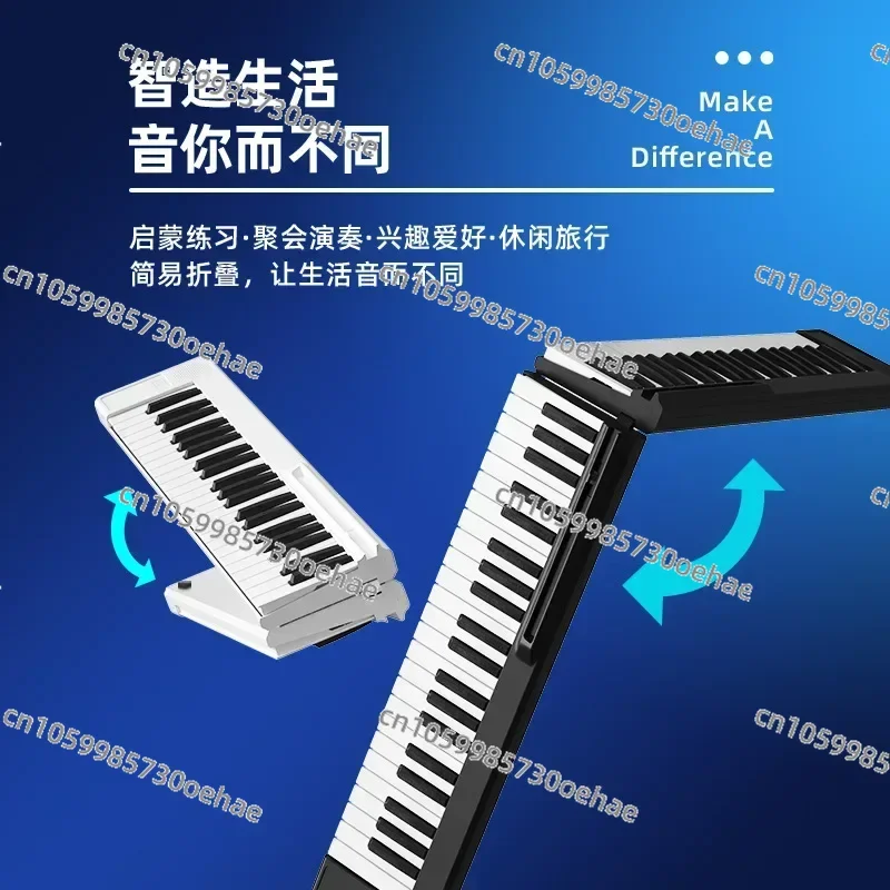 Portable Piano 88 Key Electronic Piano Thickened Midi Keyboard Bluetooth Charging Folding Piano 88 Key