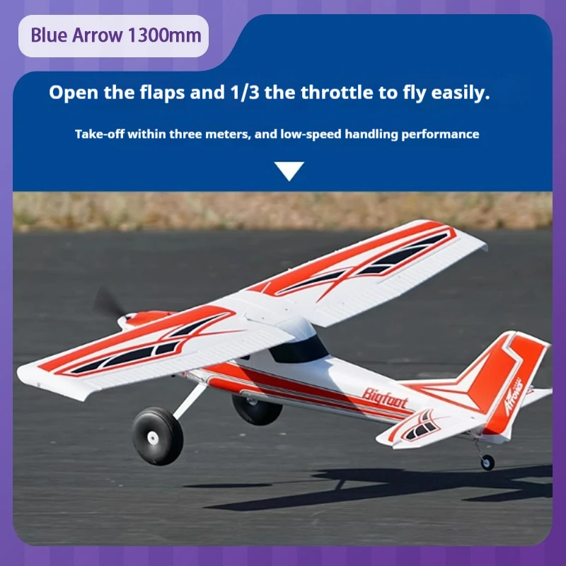 

Blue Arrow 1300mm Rc Plane Low-Speed Entrance 6ch Outdoor Electric Pnp/Rtf Remote Control Aircraft Assembly Fixed Wing Toy Gift