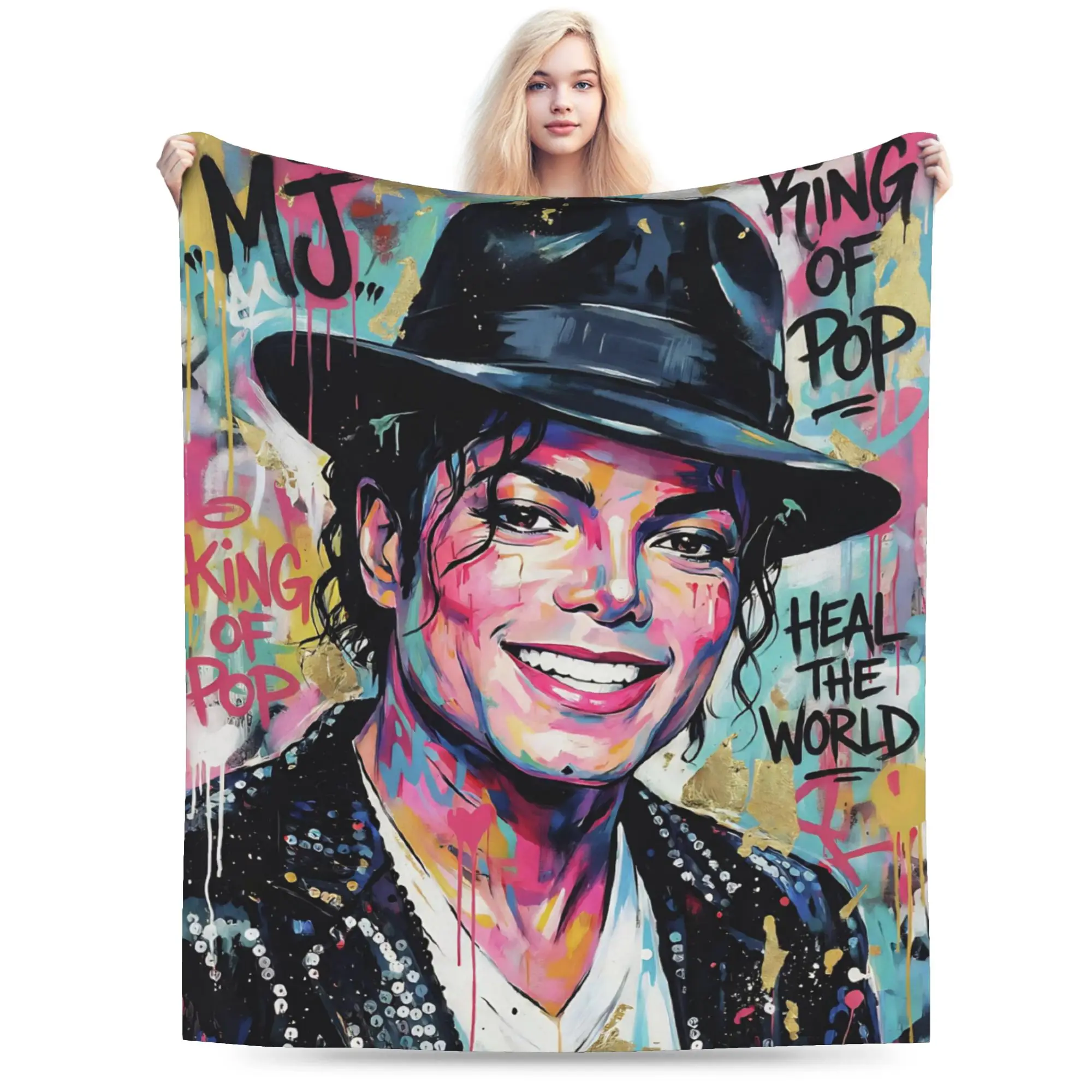 Singer Michael Jacksons MJ Tour 2026 Blanket Ultra Soft  Throw Blankets for Sofa 50x60 Inch Multiple Sizes Plush Thin Quilt