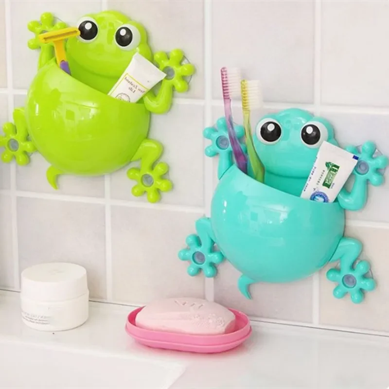 1PC Cute House Lizard Toothbrush Toothpaste Shelves Pencil/Pen Storage Holders Racks Children Bathroom Accessories