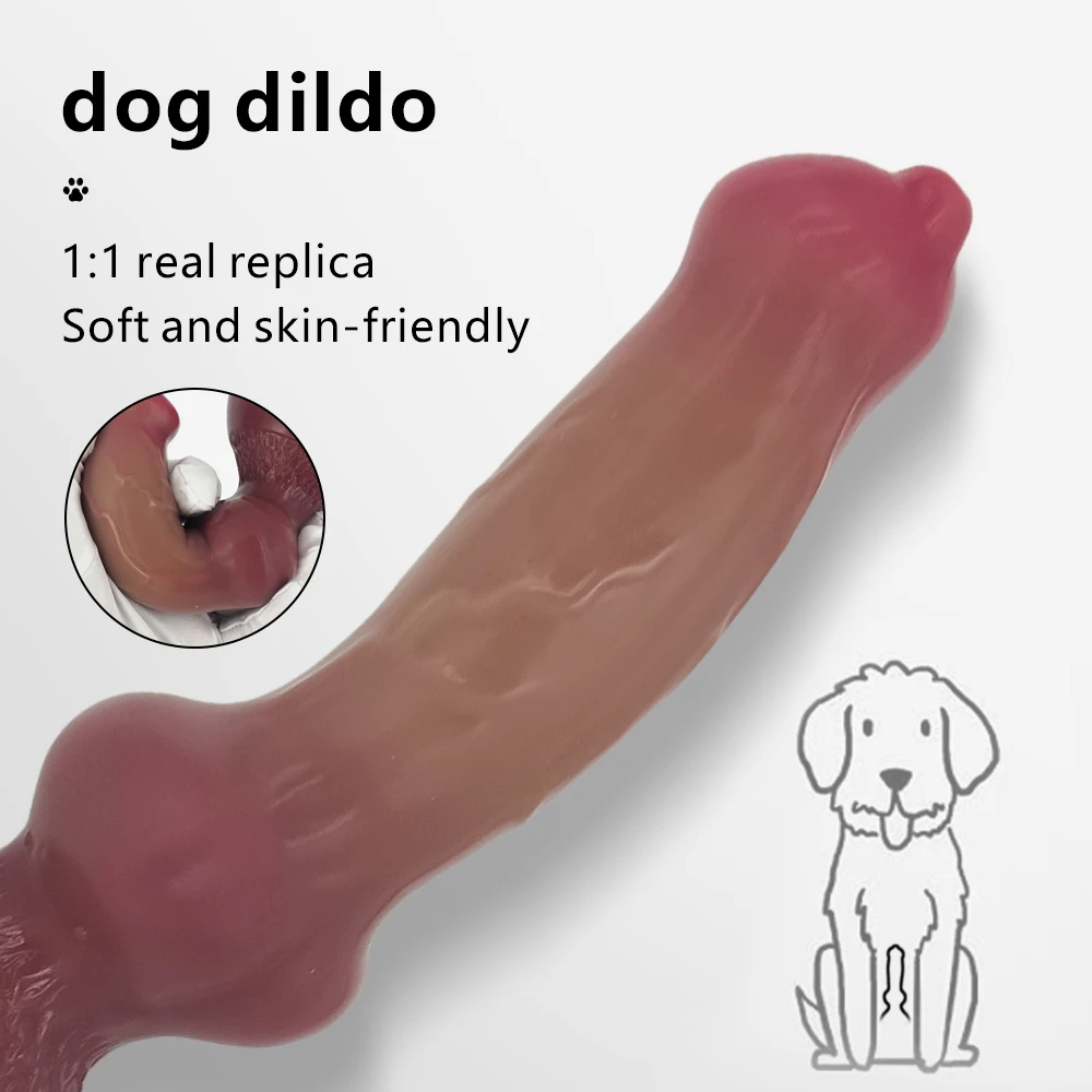 Soft Medical Silicone Dog Penis Anal Plug Suction Cup Cock Gay G Point Masturbators Dildo Butt Plug Adult Sex Toy for Men Women