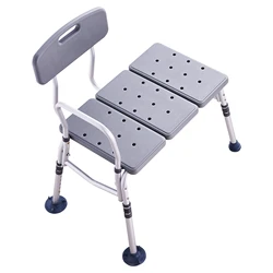 SucceBuy Tub Transfer Bench for Bathtub Shower Seats Lightweight Shower Bench with Non-Slip Bath Seats with Armrest and Backrest