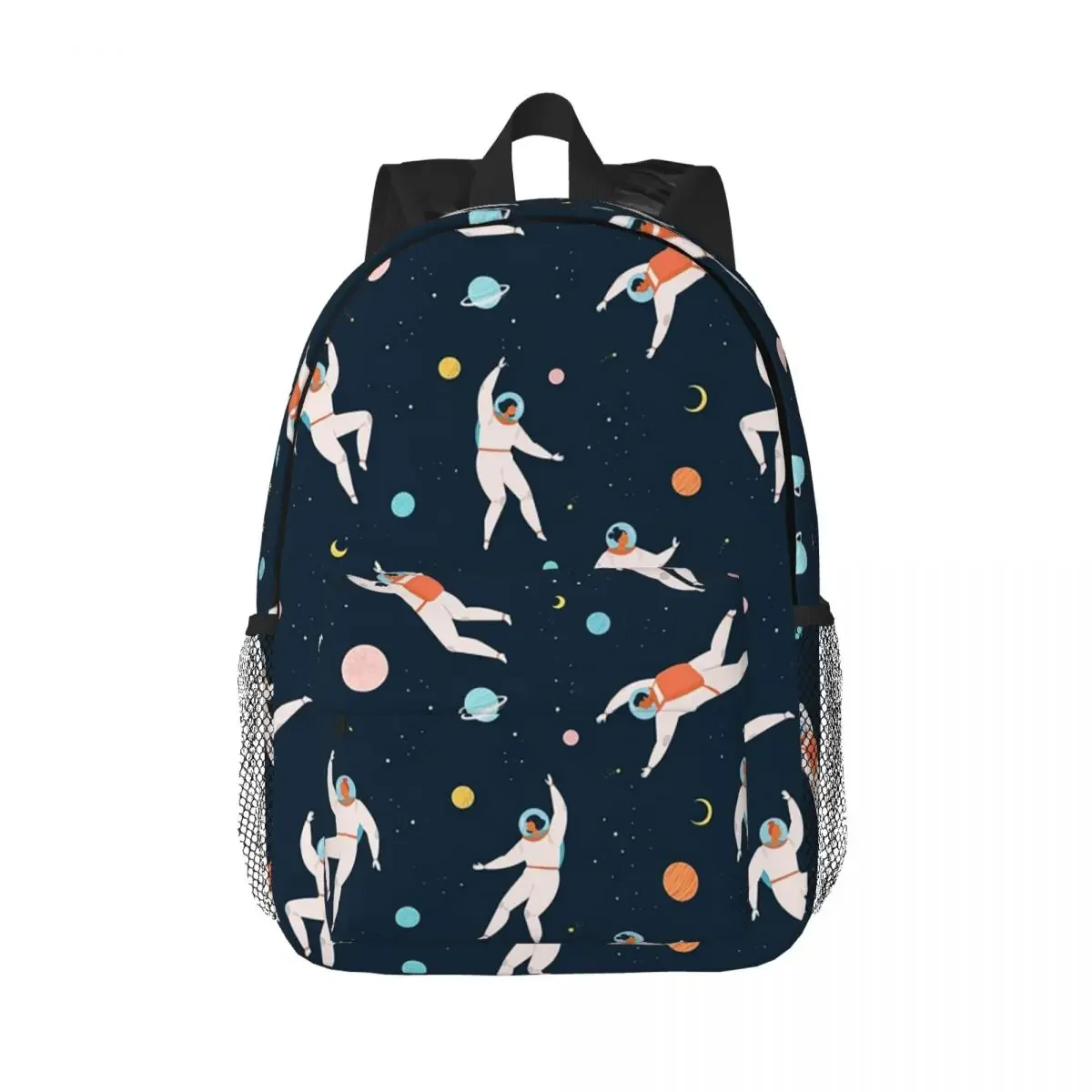 Space Adventure Pattern With And Astronaut Explore Cosmos Seamless Backpacks Boys Bookbag Children School Rucksack Shoulder Bag