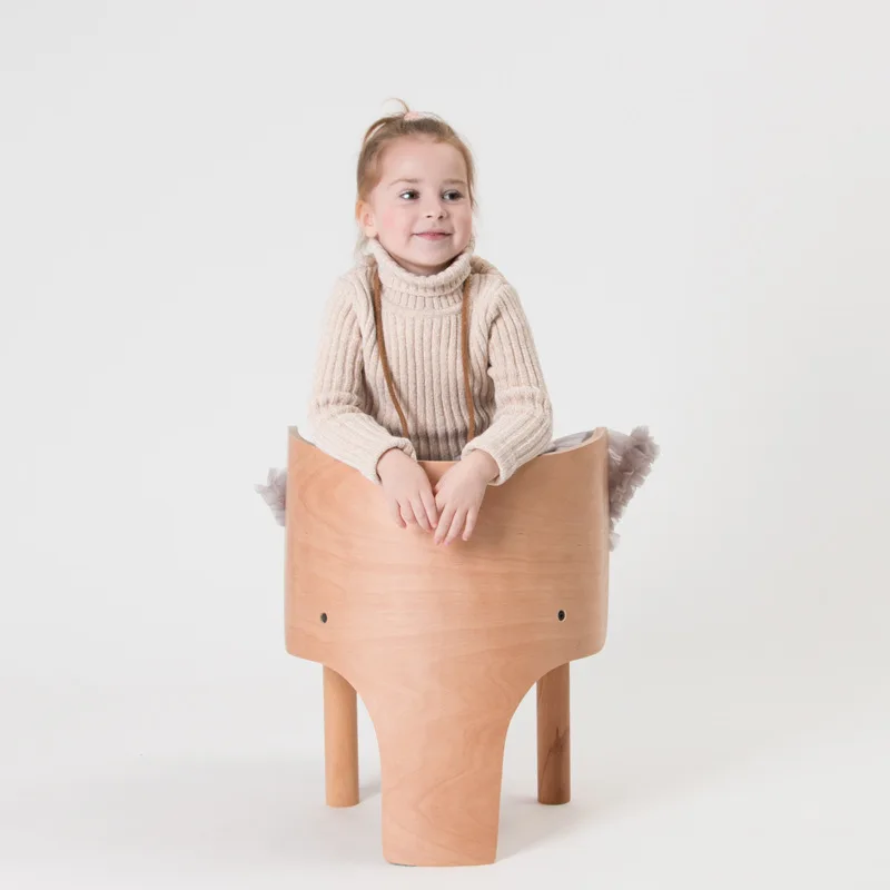 ins Nordic style animal elephant chair Early education center matching tables and chairs