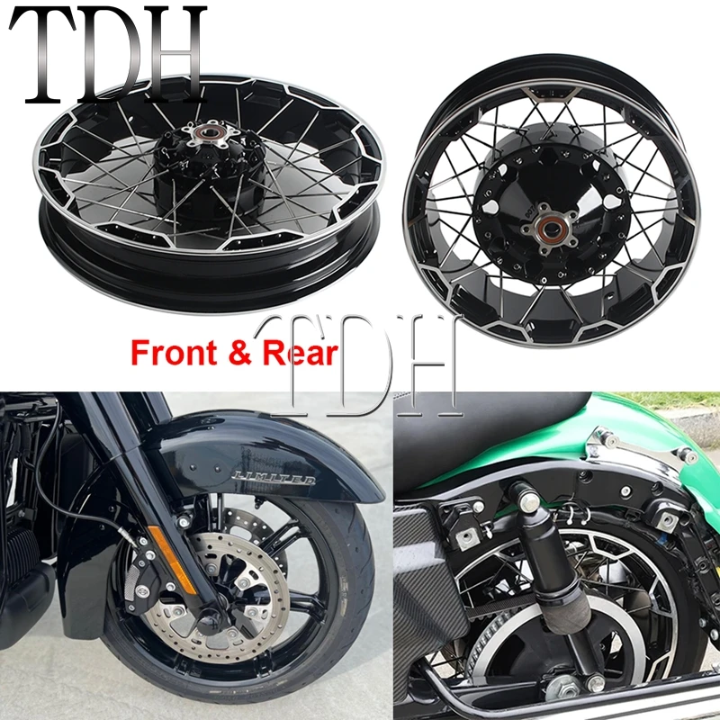 

Motorcycle Front Wheel Rim Spokes Tire Rim For Harley Touring with ABS Electra Glide Standard FLHT Road King FLHR FLHRXS FLTRX