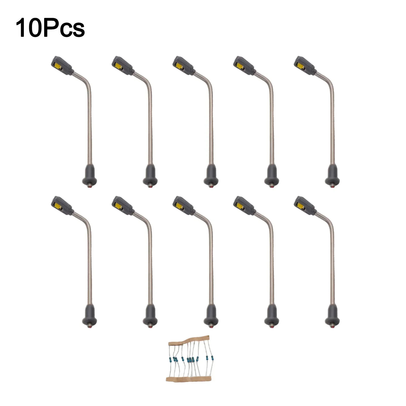 10 قطعة قطار نموذج Z مقياس ضوء الشارع LED منصة مصباح بونساي مشهد السكك الحديدية الديكور بناء المشهد اكسسوارات اللعب