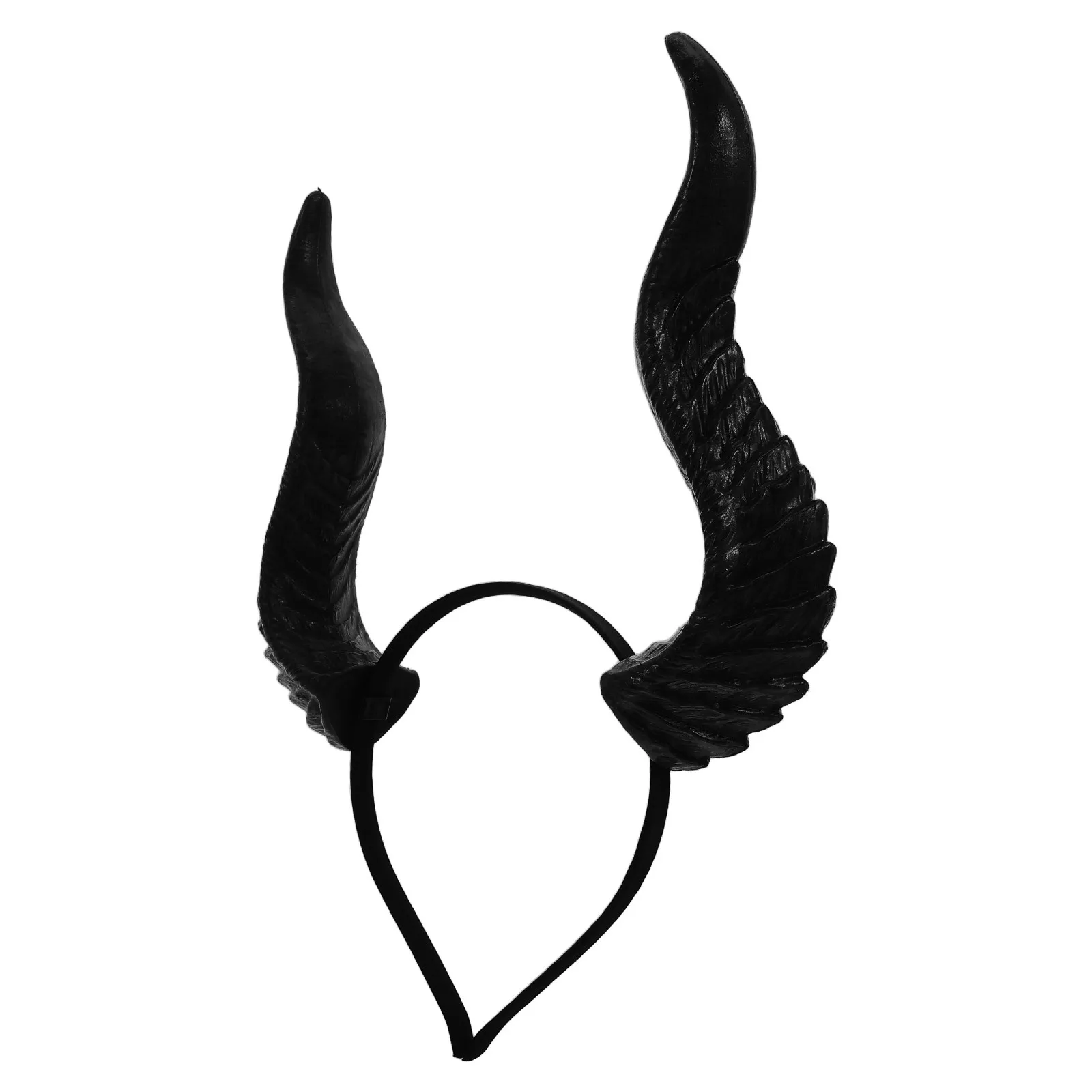 

1pcs Demon Horns Headband Adjustable Resin Halloween Costume Cosplay Party Accessory For Festival Masquerade Headpiece