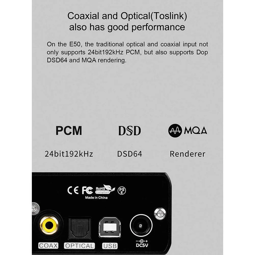 TOPPING E50 Hi-Res ES9068AS DAC MQA FULL Decoder XMOS XU216 USB DAC 32BIT DSD512 768k AUDIO Decoder MQA DAC with Remote Control