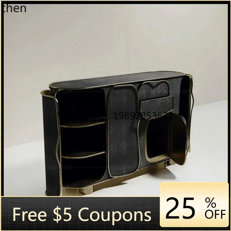 light luxury high-end pearl fish skin dining side storage villa high-end creative modern art