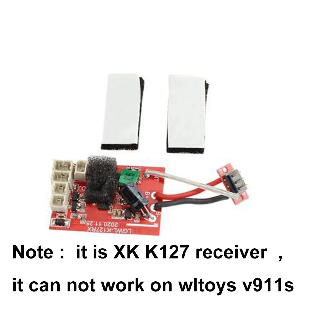 Wltoys XK K127 V911S RC Helicopter Accessories Head Canopy Receiver Board Blade Tail Motor Rotor Servo For K127 V911S Parts