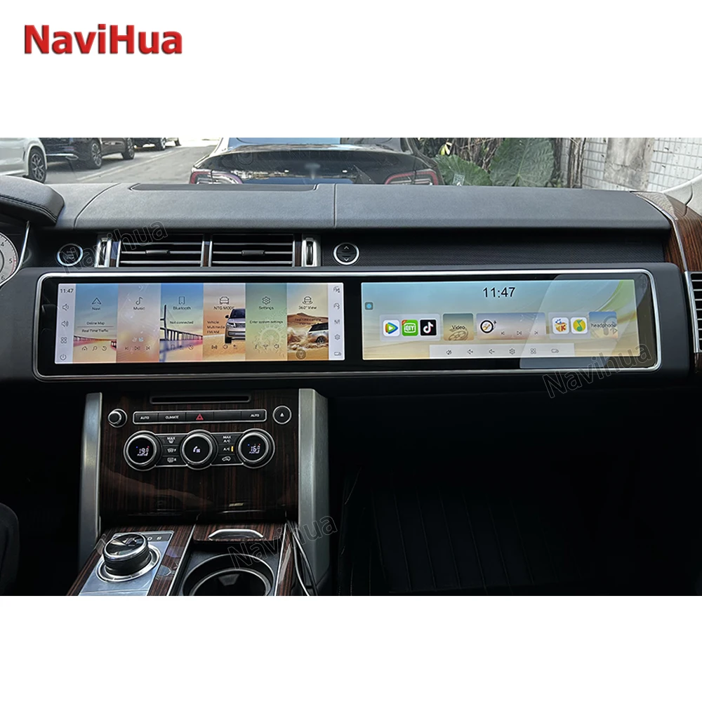 15.5'' Car Radio For Land Rover Range Rover Sport L494 Dual Screen Car Radio GPS Navigation Car Stereo DVD Player Carplay