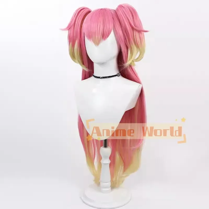 2025 11 Inukai Komugi تأثيري أنيمي الوردي الأصفر 95 سنتيمتر الشعر الاصطناعية مقاومة للحرارة هالوين كرنفال لعب الأدوار حفلة + شعر مستعار #4