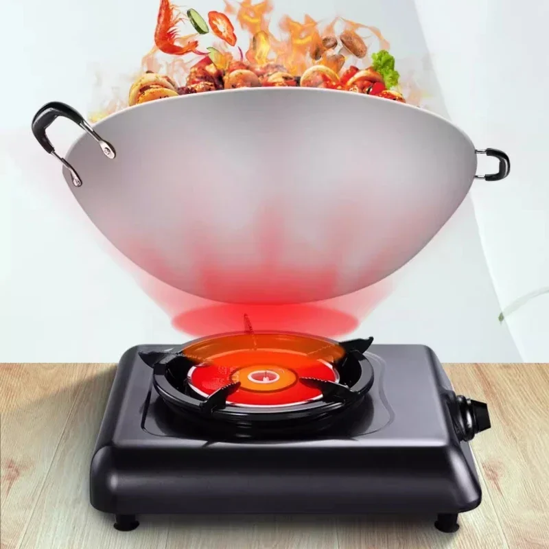 Infrared Gas Single Stove for Household - Tabletop Design, Natural Gas & Liquefied Gas, Fierce Fire and Energy-saving