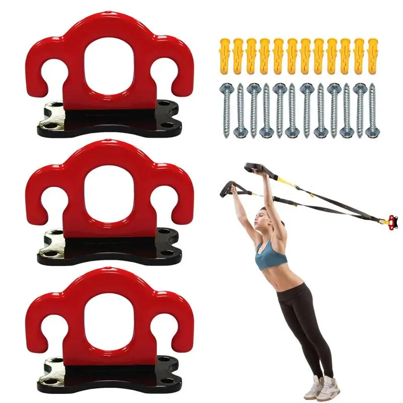 

Resistance Band Wall Hook Resistance Strap Wall Mounted Hook Swing Hammock Fixing Holder Set Of 3 Body Weight Strap Hanger For