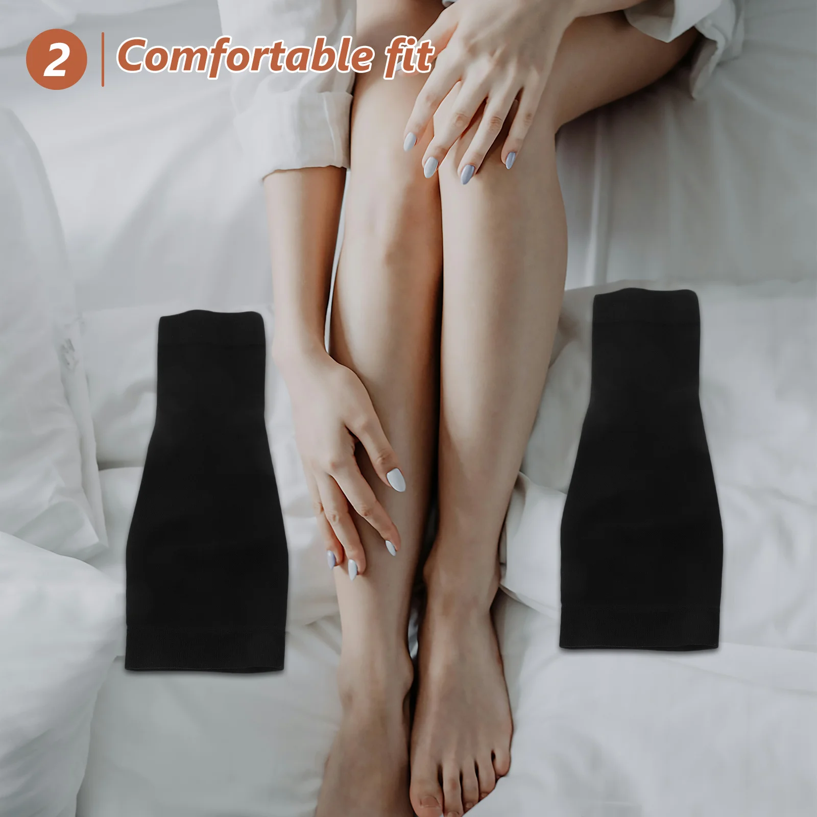 

1 Pair High Elasticity Socks 30-40Mmhg Open Toe Knee High Compression Stockings For Swelling Varicose Veins Edema Black Size L